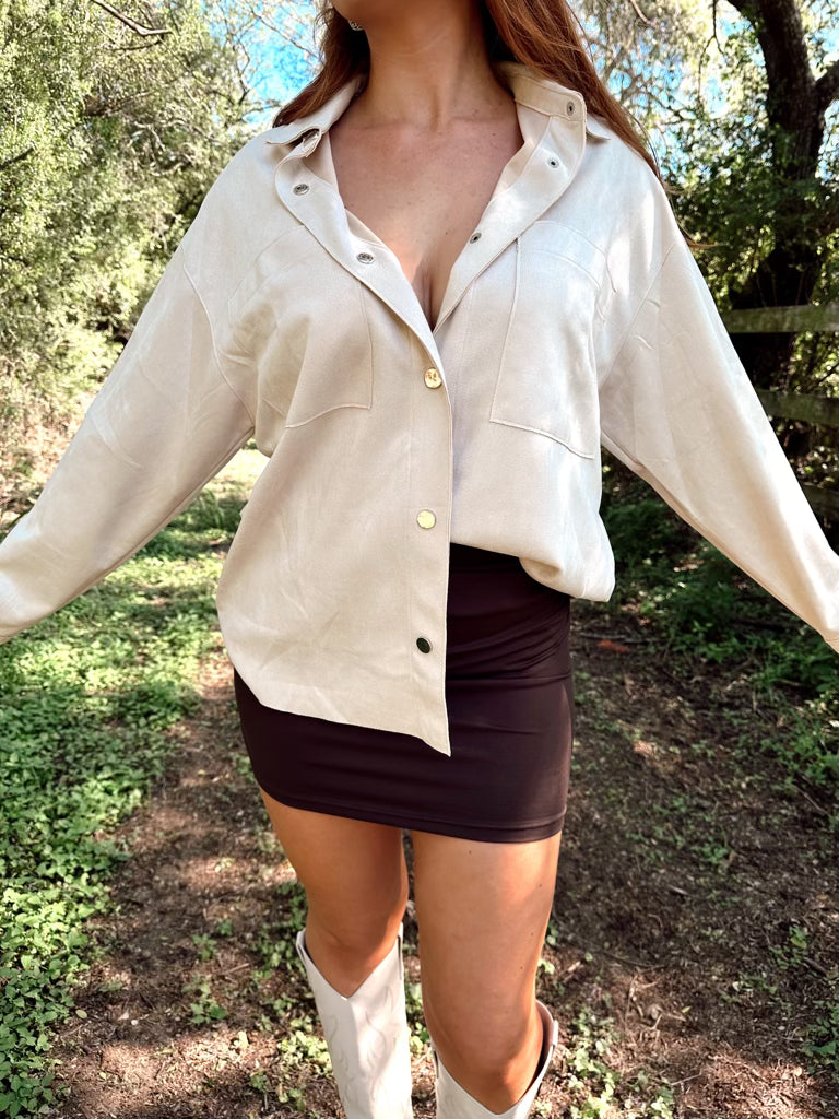 Vegan Suede Shacket